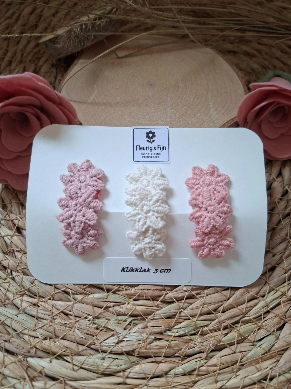 Set van 3 klikklakjes 3 cm met lieve kleurtjes
